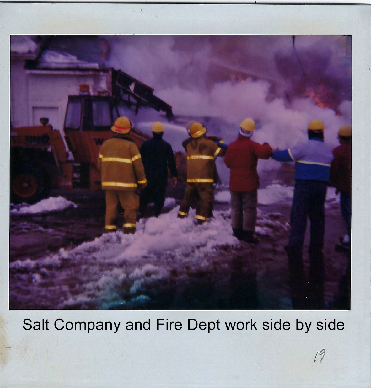 Fire department with staff at work